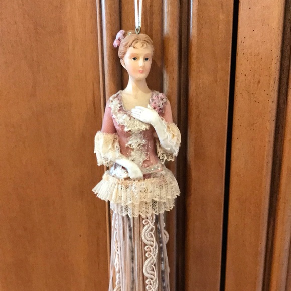 Victorian Style Porcelain Girl Tassel Ornament Decoration - Picture 1 of 4